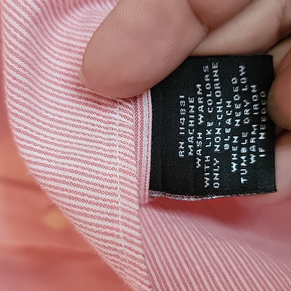 Nicole Miller pink dress shirt size 16/L 32/33 - Picture 6 of 10